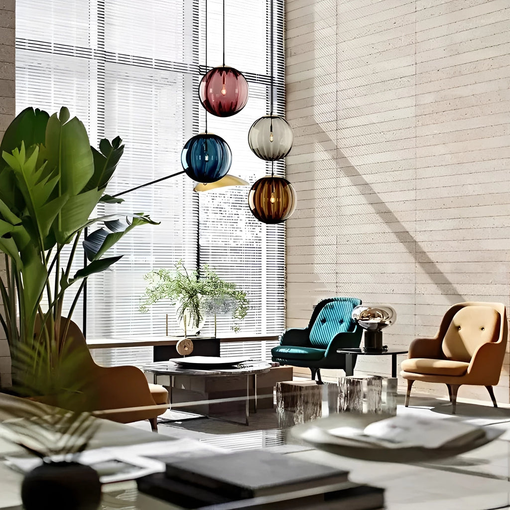 Contemporary LED Pendant Light - LumiWave in smoke grey