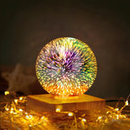 3D Firework Crystal Ball Lamp – StarburstGlow LED Night Light in fireworks in a kids bedroom