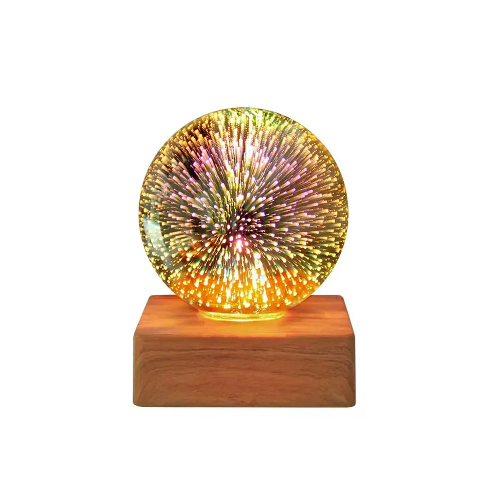 Crystal Ball Lamp with 3D Firework Effect - StarburstGlow