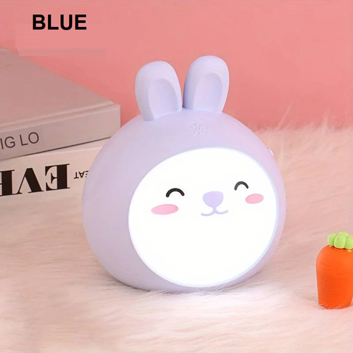 Cute Kids' Night Light – CuddlePaw Portable Bedtime Lamp in blue in a hallway