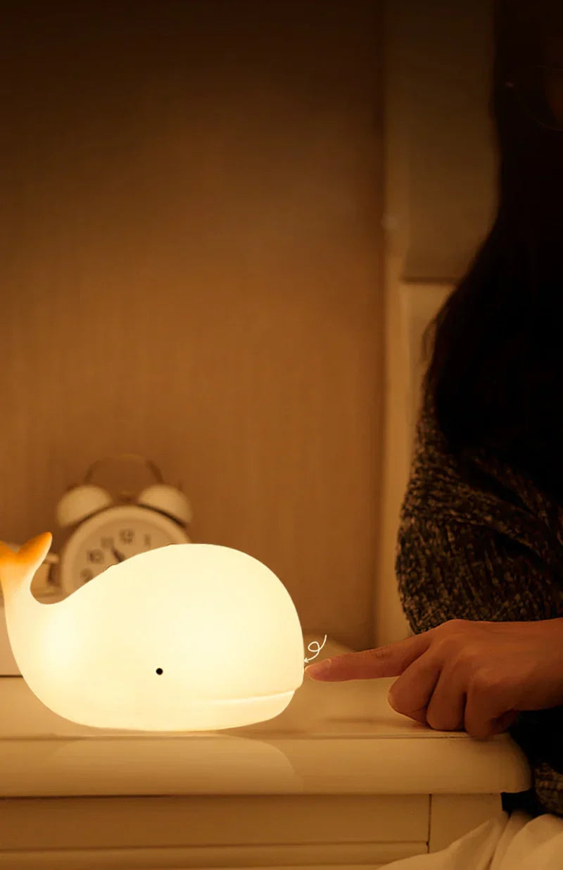Cute Whale Night Light with Colour Change - GlowWhale