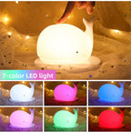 Cute Whale Night Light with Colour Changing - GlowWhale