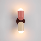 Colourful Up-Down Wall Lamp – Colorwave Double-Sided LED Sconce in beige by an entryway