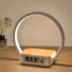 Bedside Night Light with Wireless Charger – LumoRise Wake-Up Lamp