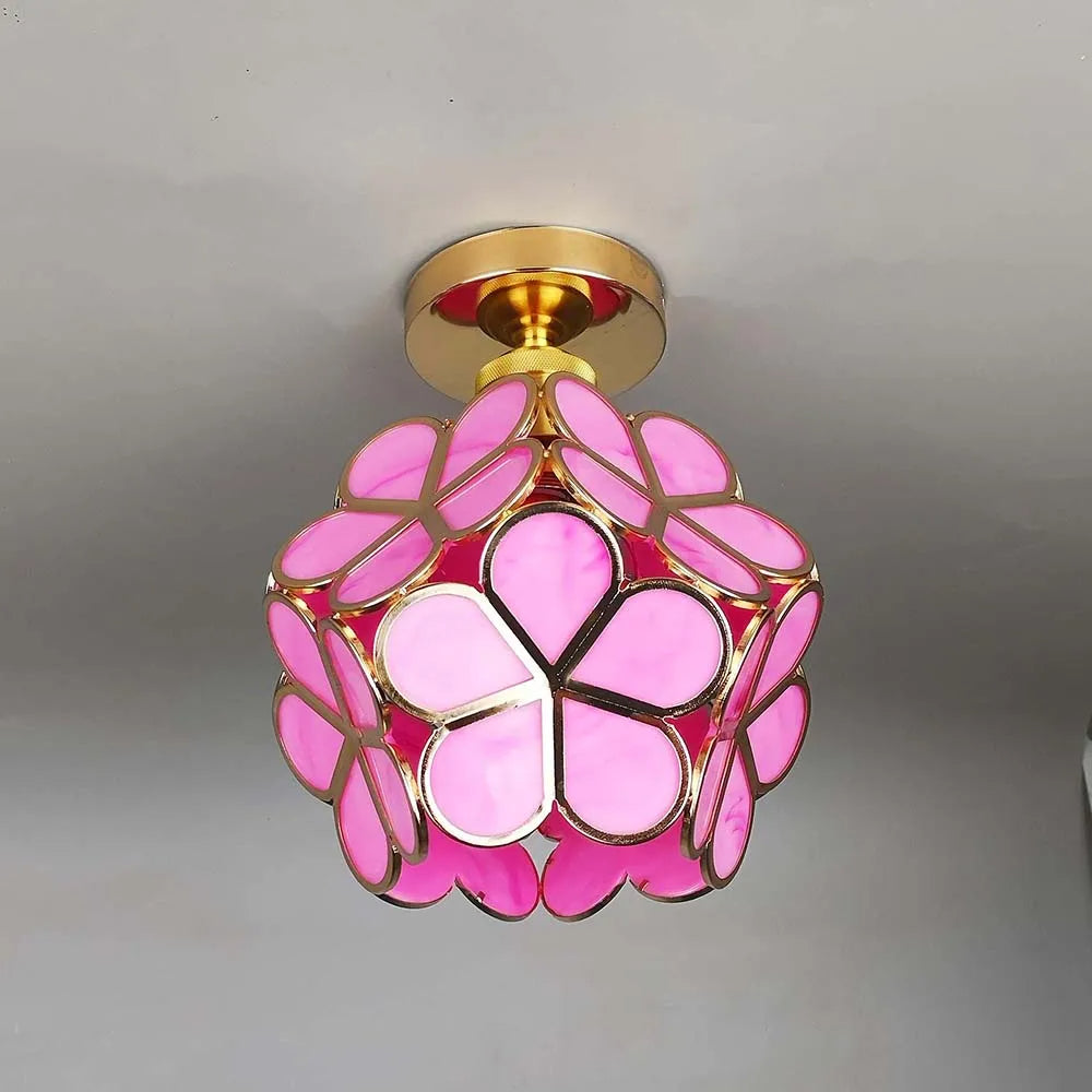 Glass Flower Ceiling Light - FloraGlow