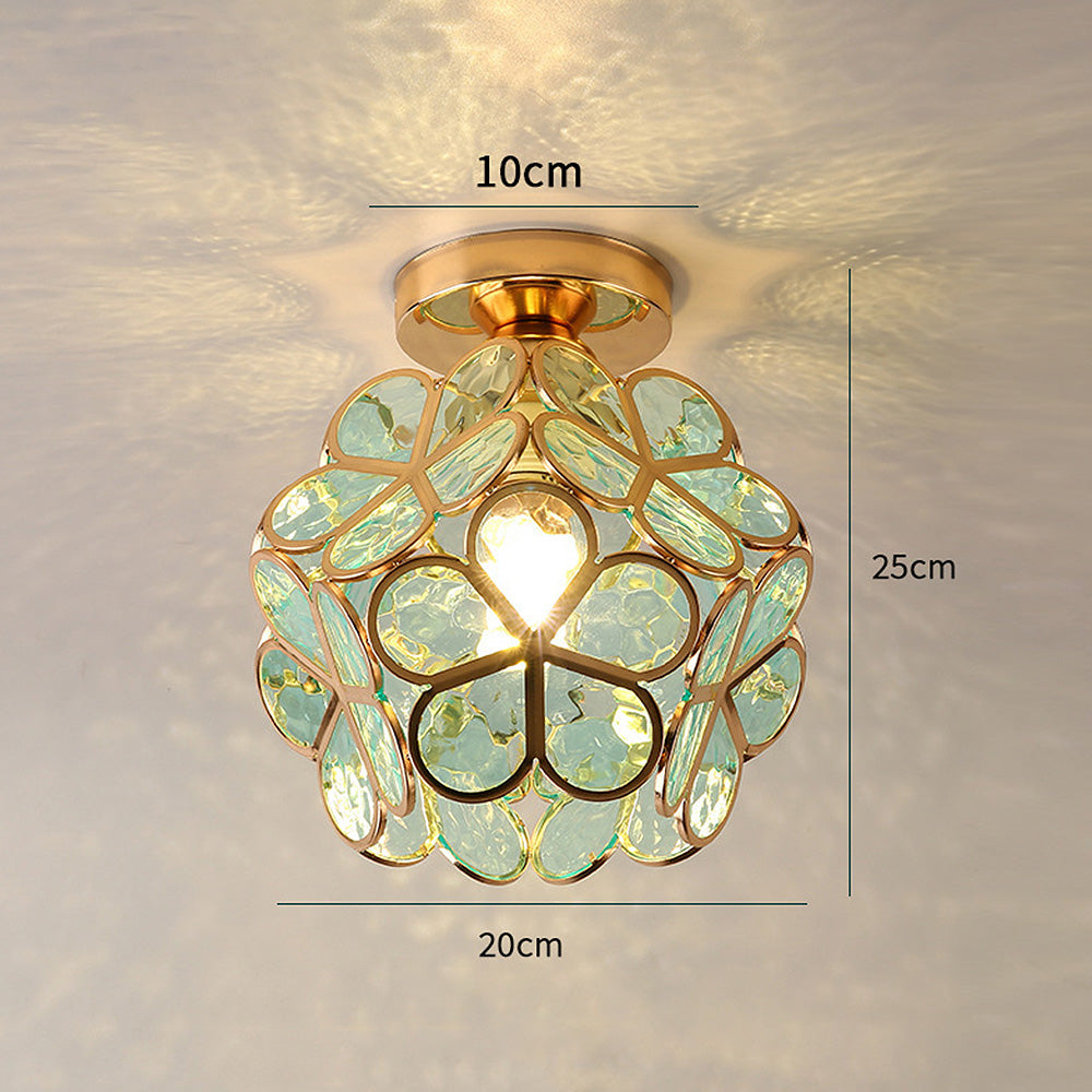 Glass Flower Ceiling Light - FloraGlow