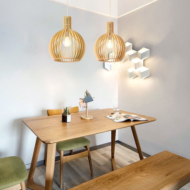 Handcrafted Wooden Pendant Light - RustikAura