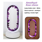 Handmade Amethyst Crystal Lamp – Serenith Natural Mood Light in a living room
