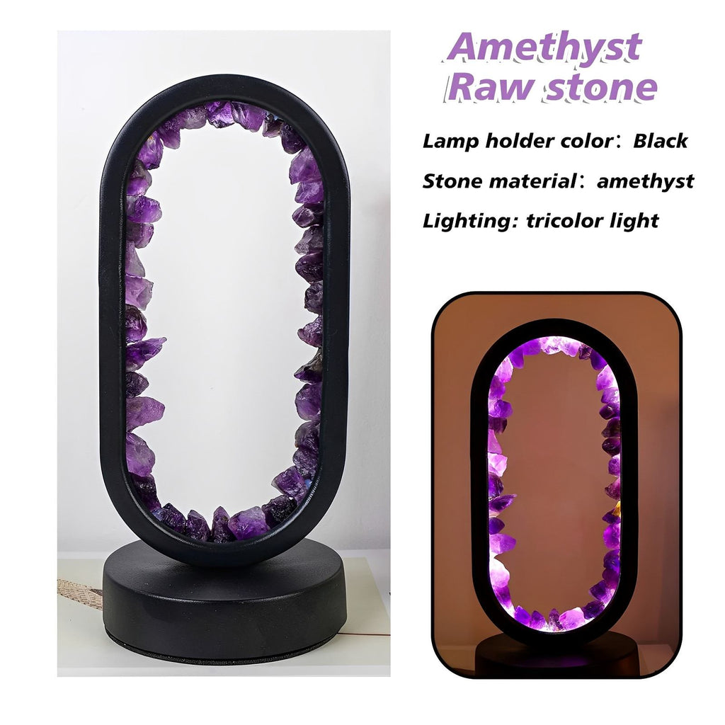 Handmade Amethyst Crystal Lamp – Serenith Natural Mood Light for a reading nook