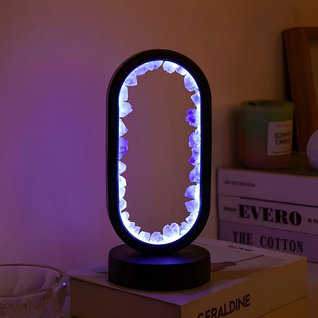 Handmade Amethyst Crystal Lamp – Serenith Natural Mood Light for a reading nook