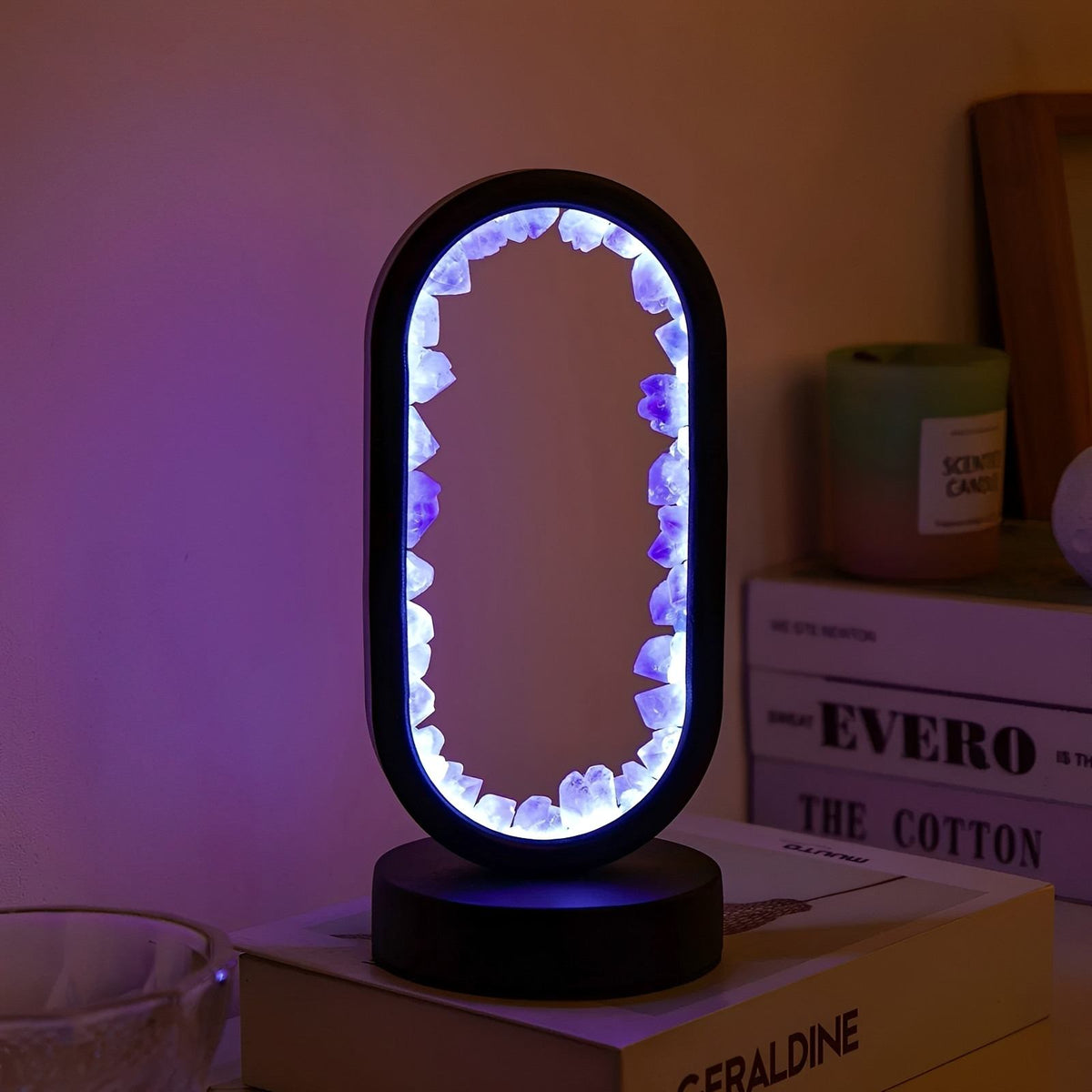 Handmade Amethyst Crystal Lamp – Serenith Natural Mood Light for a reading nook