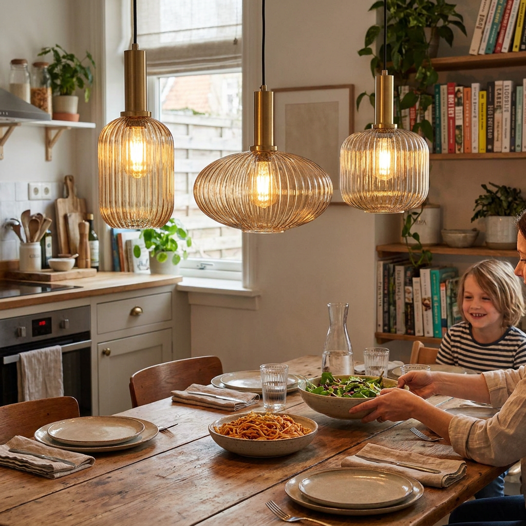 Retro Glass Pendant Light - ColorVibe in brown