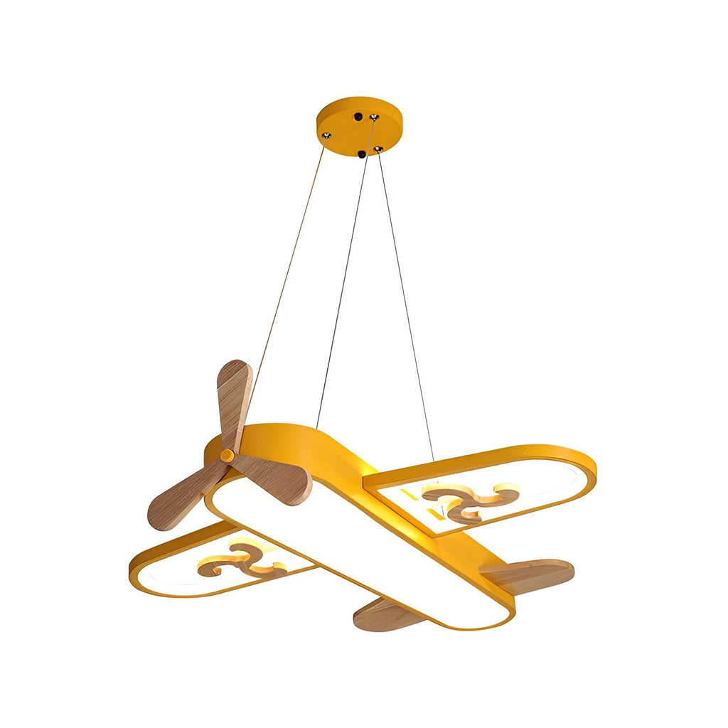 Airplane Pendant Light for Kids' Room – SkyFlyer LED Ceiling Lamp in 3 colour over a dining table