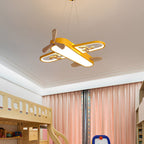 Airplane Pendant Light for Kids' Room – SkyFlyer LED Ceiling Lamp in blue