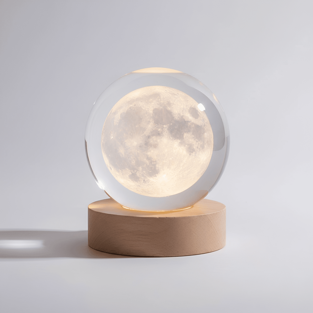 3D Engraved Galaxy Globe Lamp – StarLight LED Night Light in a hallway