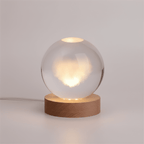 3D Engraved Galaxy Globe Lamp – StarLight LED Night Light on a nightstand