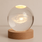 3D Engraved Galaxy Globe Lamp – StarLight LED Night Light in a hallway