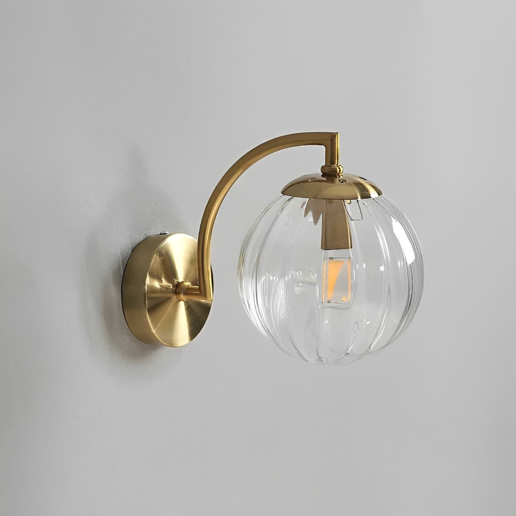 Coloured Glass Wall Lamp – CrystalGlow Modern LED Sconce in green by an entryway