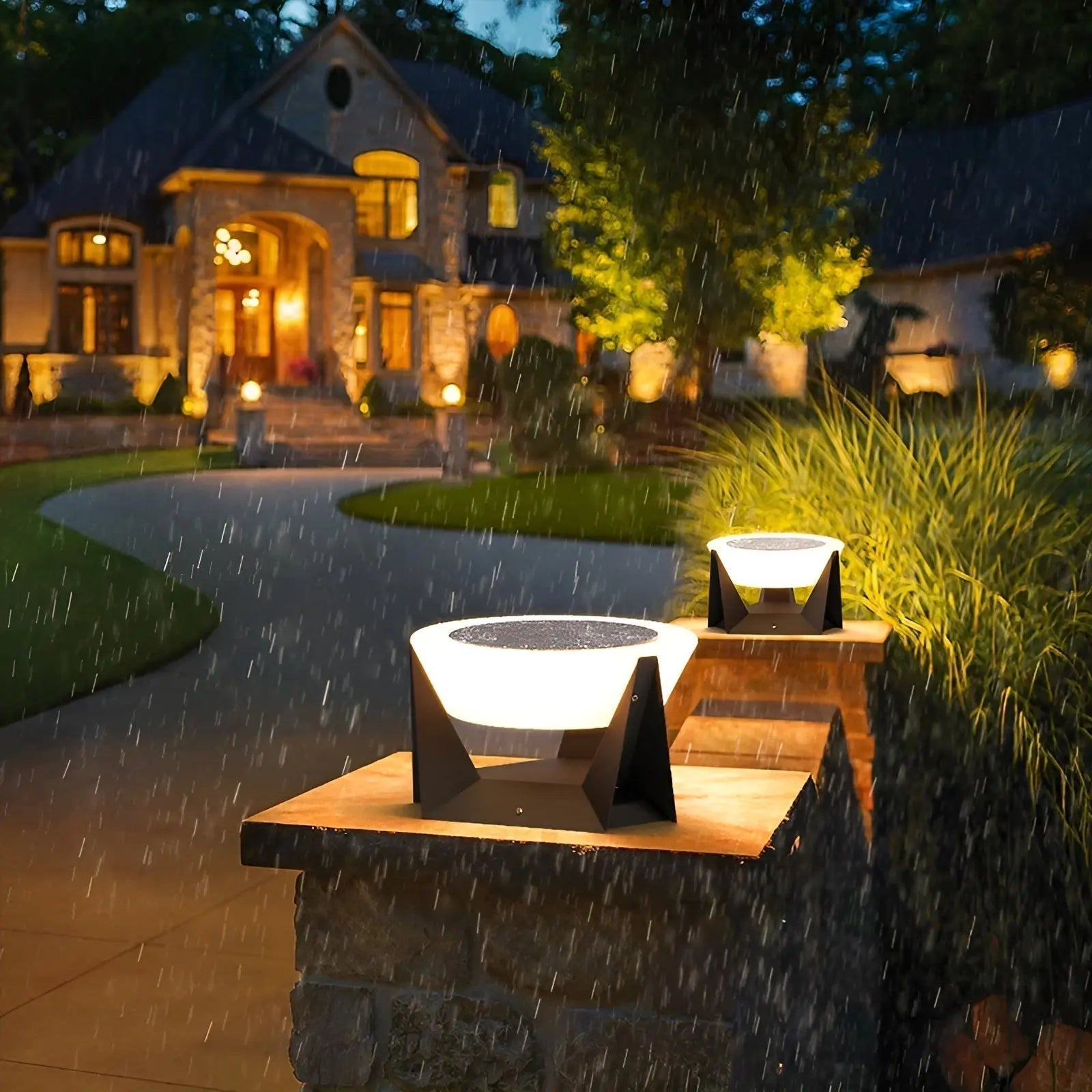Luxury Solar Garden Lamp with Japanese Style - ZenGlow