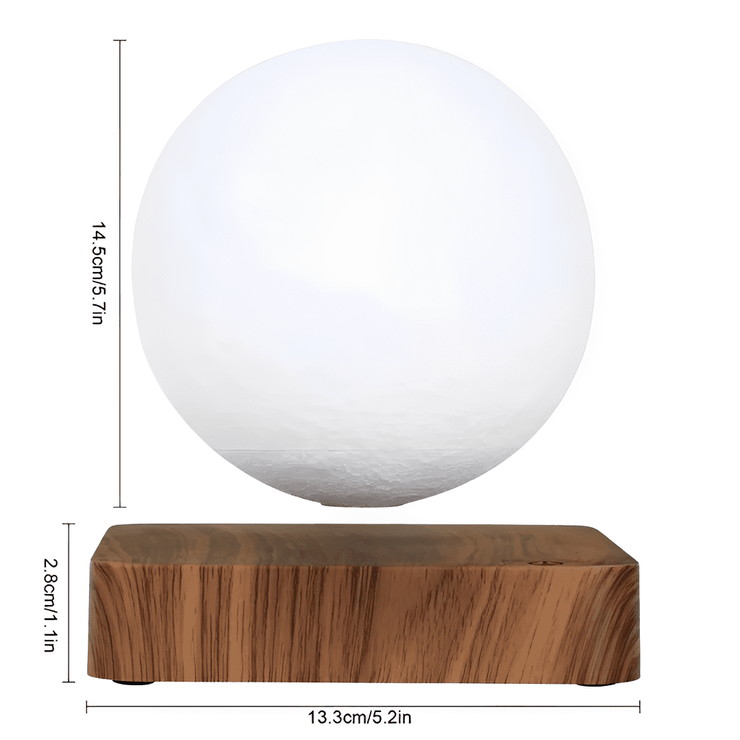 Floating Moon Lamp – LumoRise Levitating Spinning Moon Light on a side table