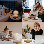 Floating Moon Lamp – LumoRise Levitating Spinning Moon Light in a home office