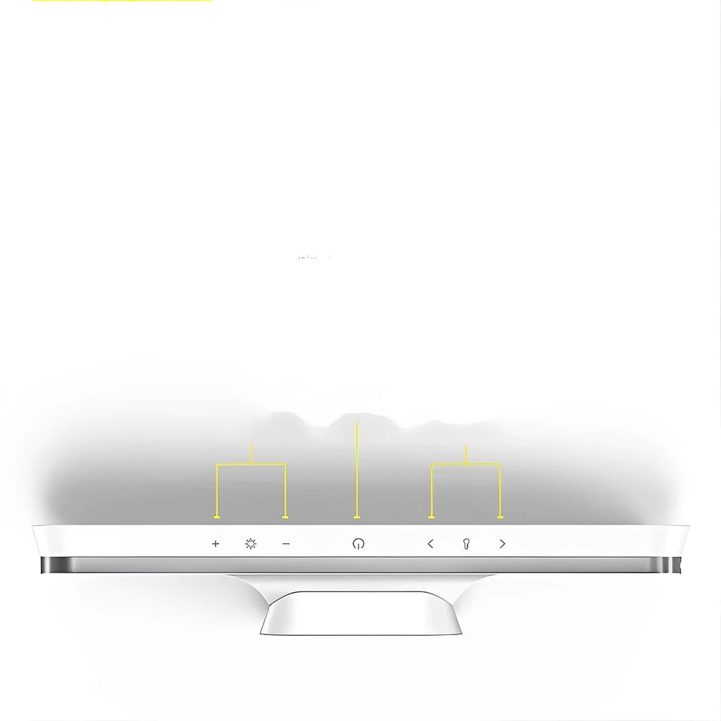 Foldable Magnetic Desk Lamp – FlexiGlow Touch-Dimmable LED in white magnetic base on a side table
