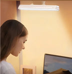 Foldable Magnetic Desk Lamp – FlexiGlow Touch-Dimmable LED in grey on a side table