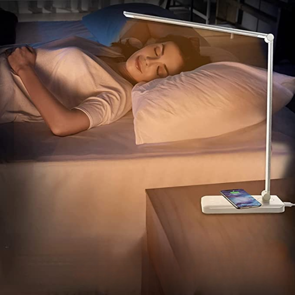 Modern Adjustable LED Desk Lamp with USB Charging Port