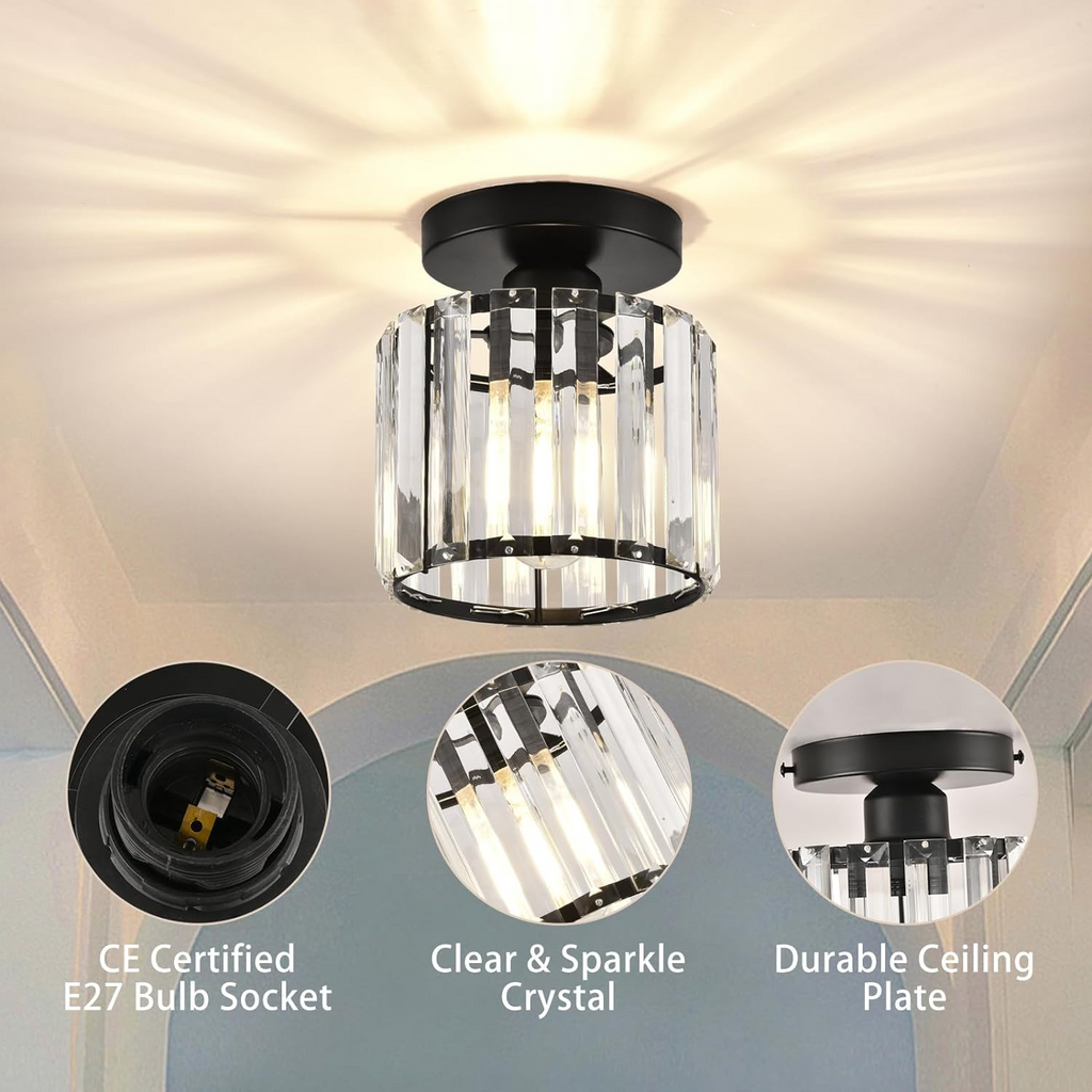 Modern Crystal Ceiling Light - CrystalGlow