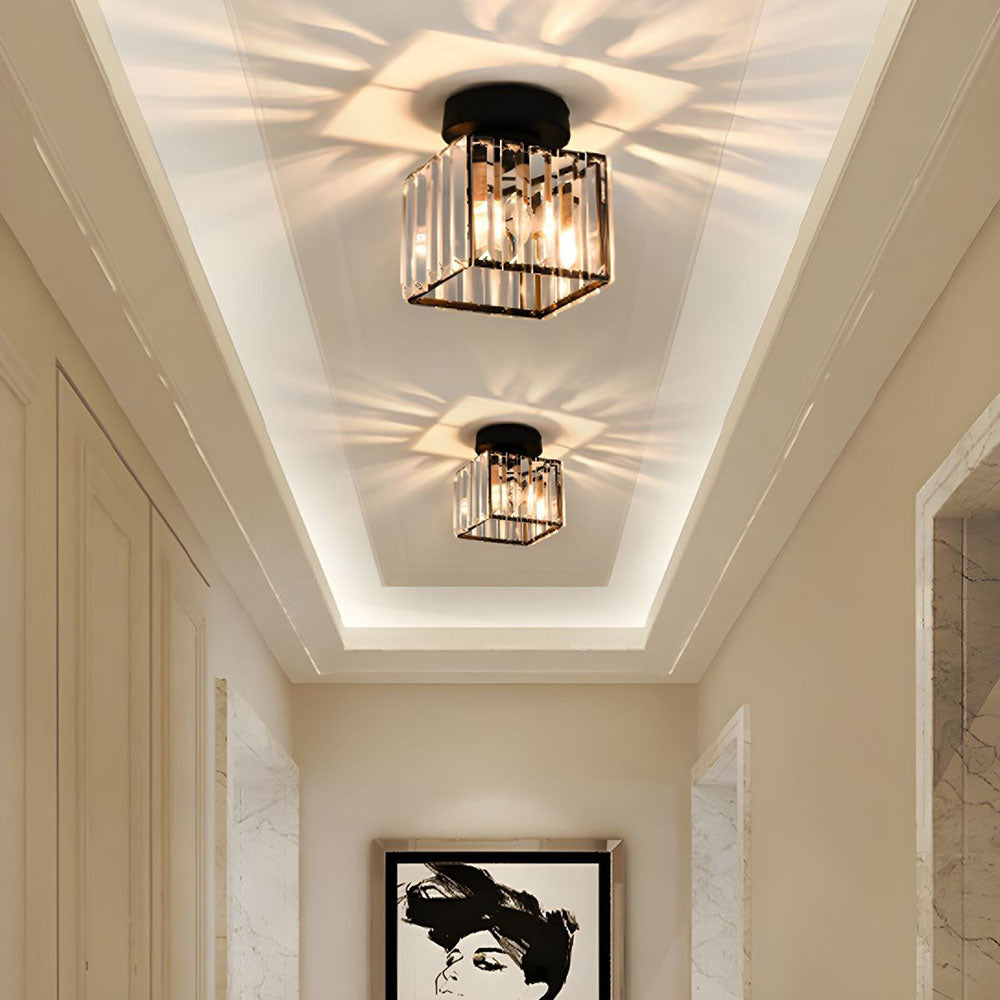 Modern Crystal Ceiling Light - CrystalGlow