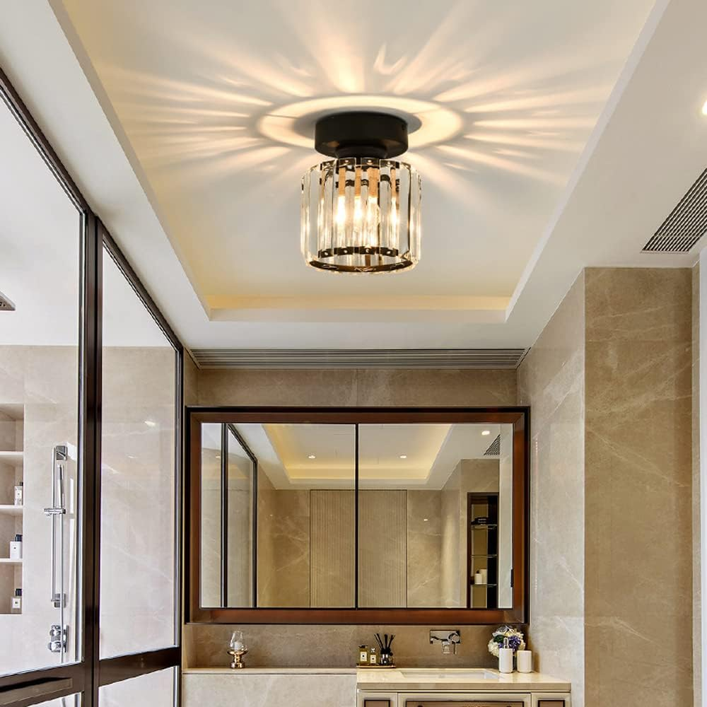 Modern Crystal Ceiling Light - CrystalGlow