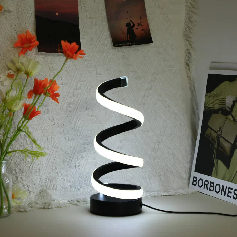 Modern S-shaped Desk Lamp - FlexiGlow