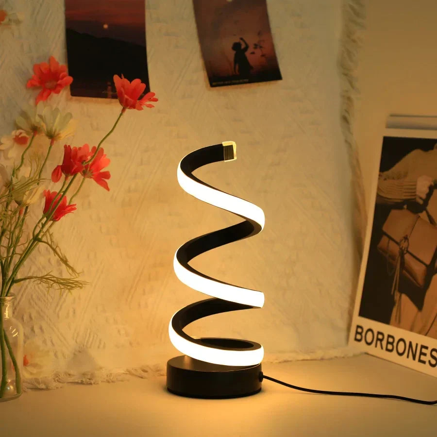 Modern S-shaped Desk Lamp - FlexiGlow