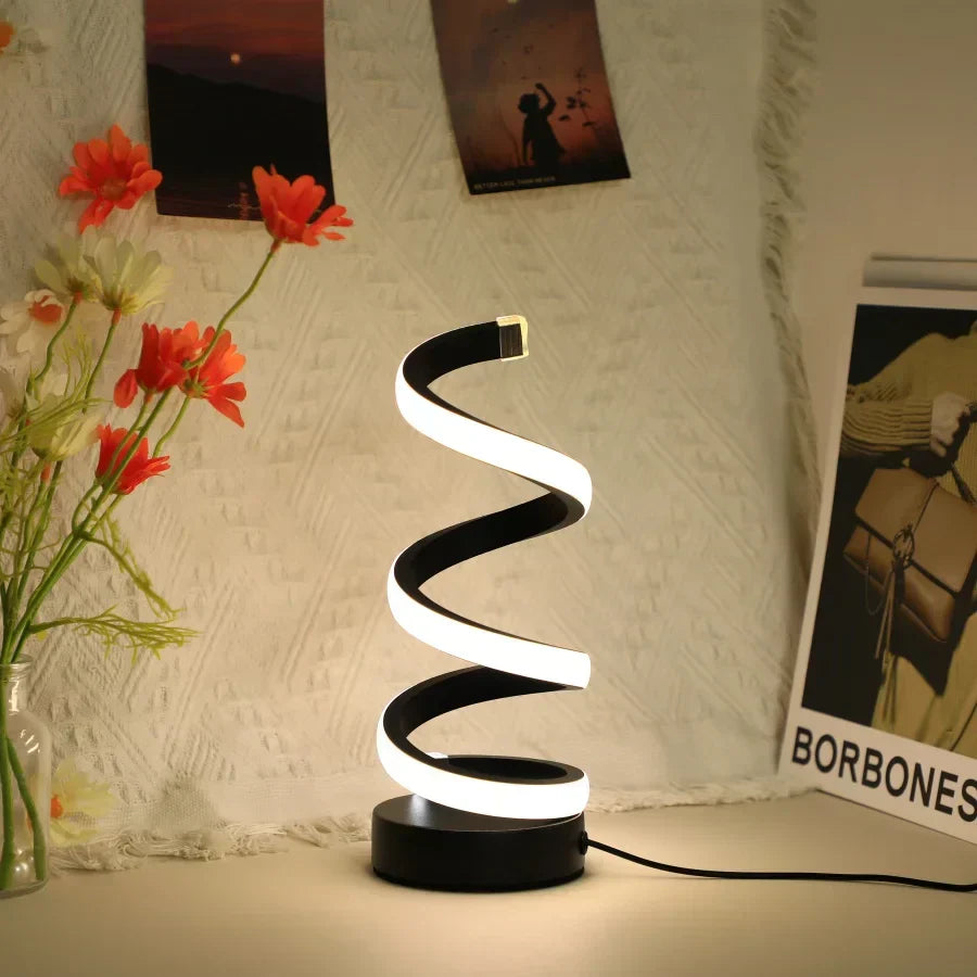 Modern S-shaped Desk Lamp - FlexiGlow