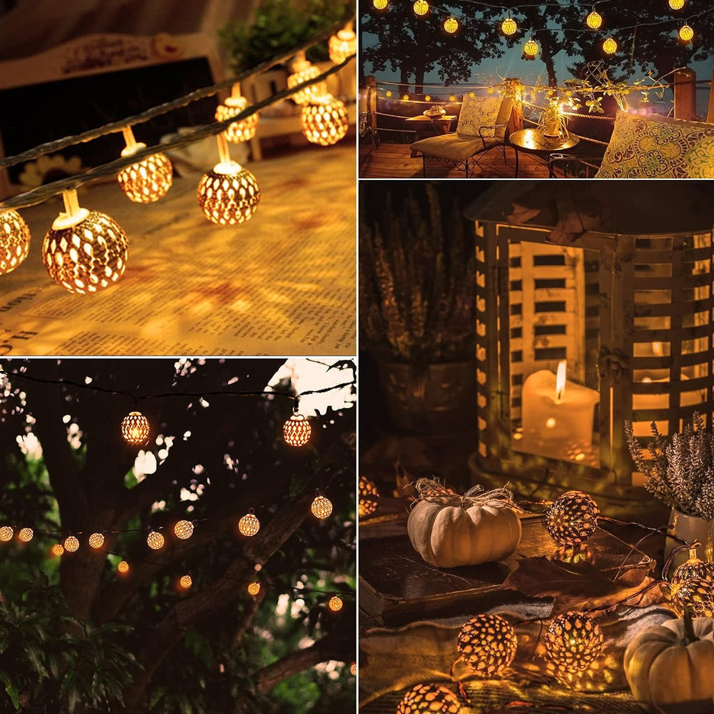 Moroccan Style Waterproof Solar String Lights