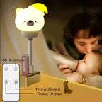 Animal Night Light with Timer – CuddleLight Remote Kids' Lamp in a kids bedroom
