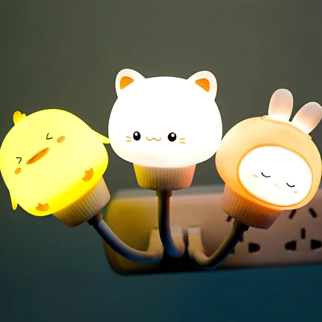 Animal Night Light with Timer – CuddleLight Remote Kids' Lamp in a nursery
