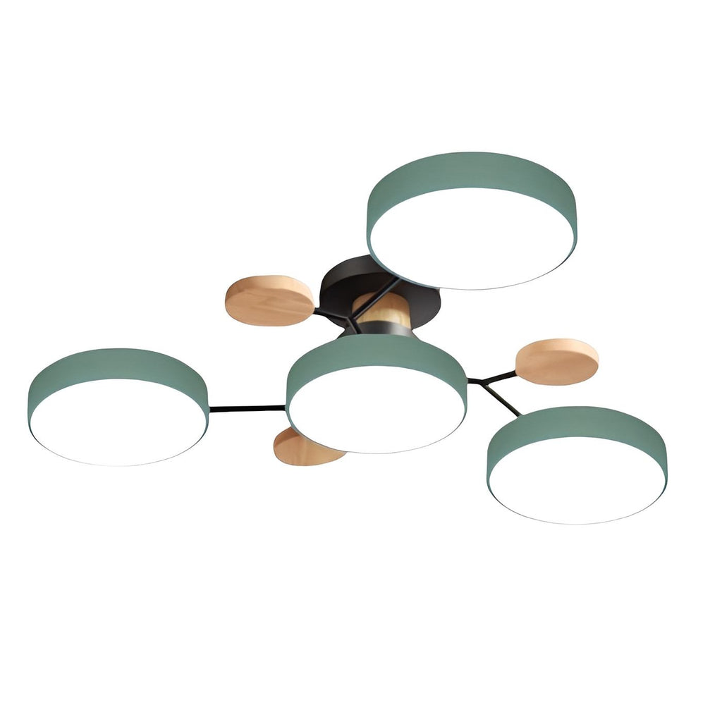 NordicGlow Branched LED Ceiling Light in white in a living room