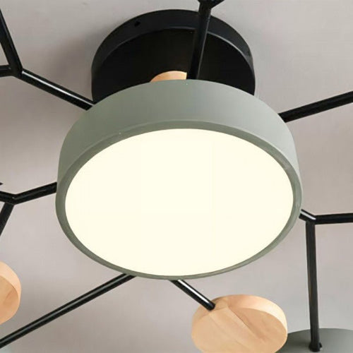 NordicGlow Branched LED Ceiling Light in 5 heads in a bedroom