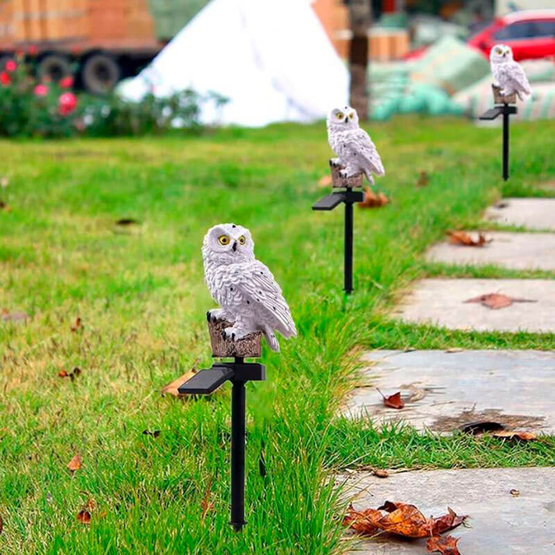 OwlGlow Solar-Powered Garden Lamp