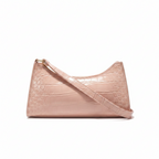 Retro Alligator Armpit Bag – Half Moon PU Leather Shoulder Bag for Women