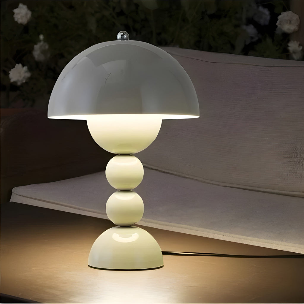 Flower Bud Table Lamp – FloraGlow Dimmable Scandinavian Light in yellow in a living room