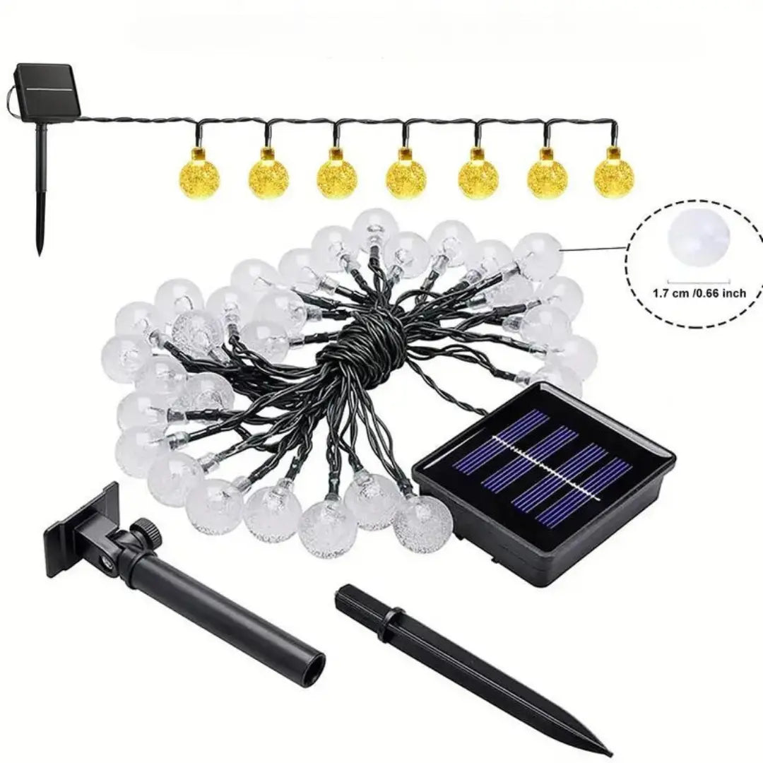 Sustainable LED String Lights - SolarGlow