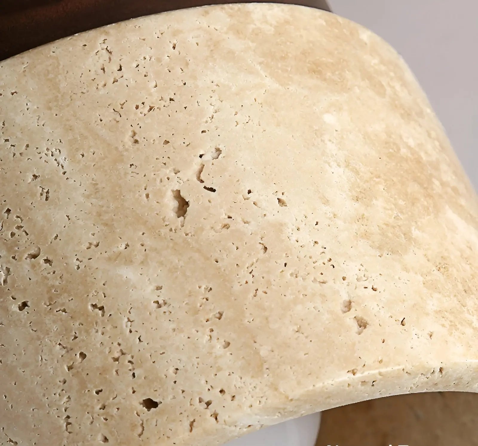 TravaGlow Rustic Travertine Ceiling Lamp