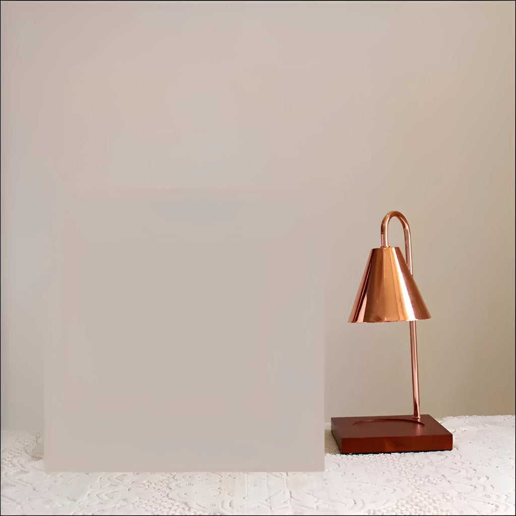 Candle Warmer Lamp – Sophia in brown on a side table