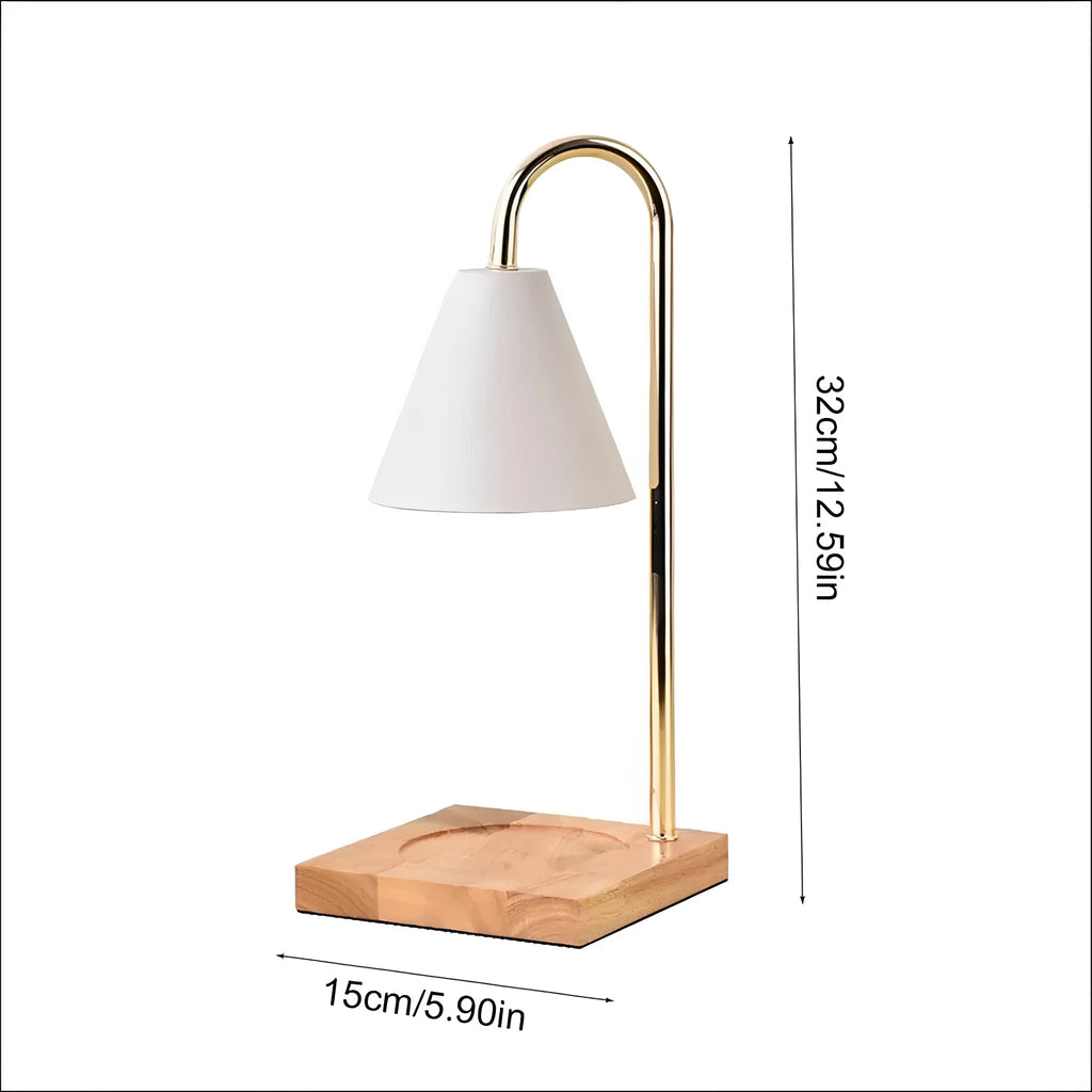 Candle Warmer Lamp – Sophia in black on a side table