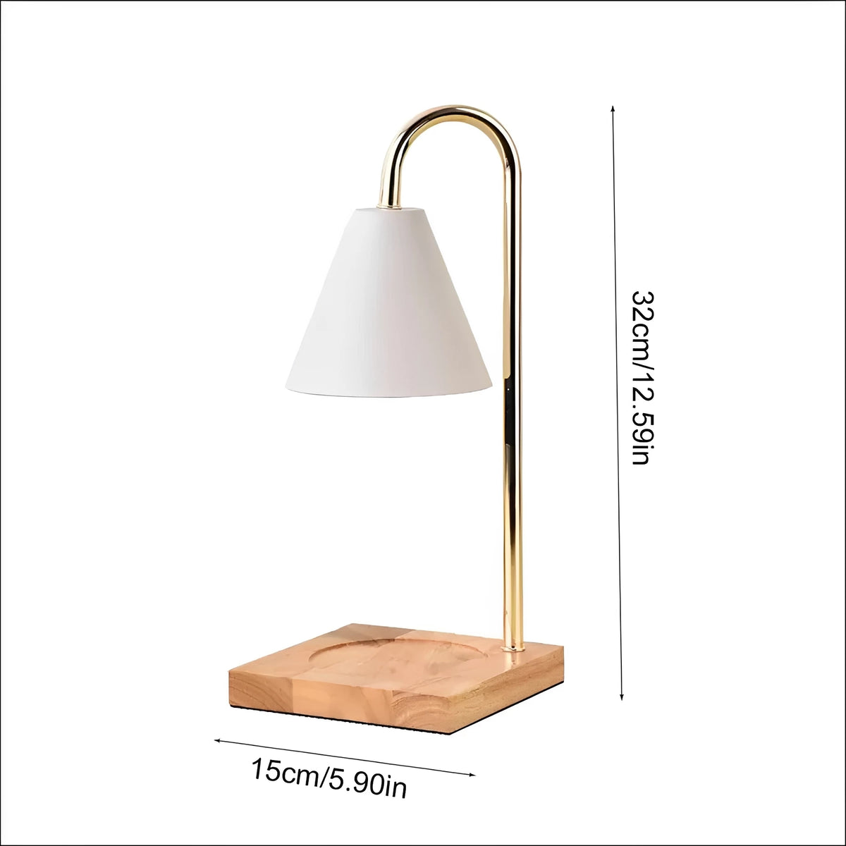Candle Warmer Lamp – Sophia in black on a side table