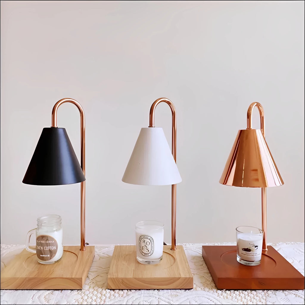 Candle Warmer Lamp – Sophia in white in a home office