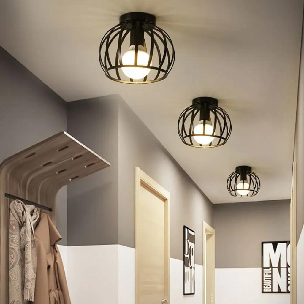Trendy Industrial Ceiling Light with Open Design