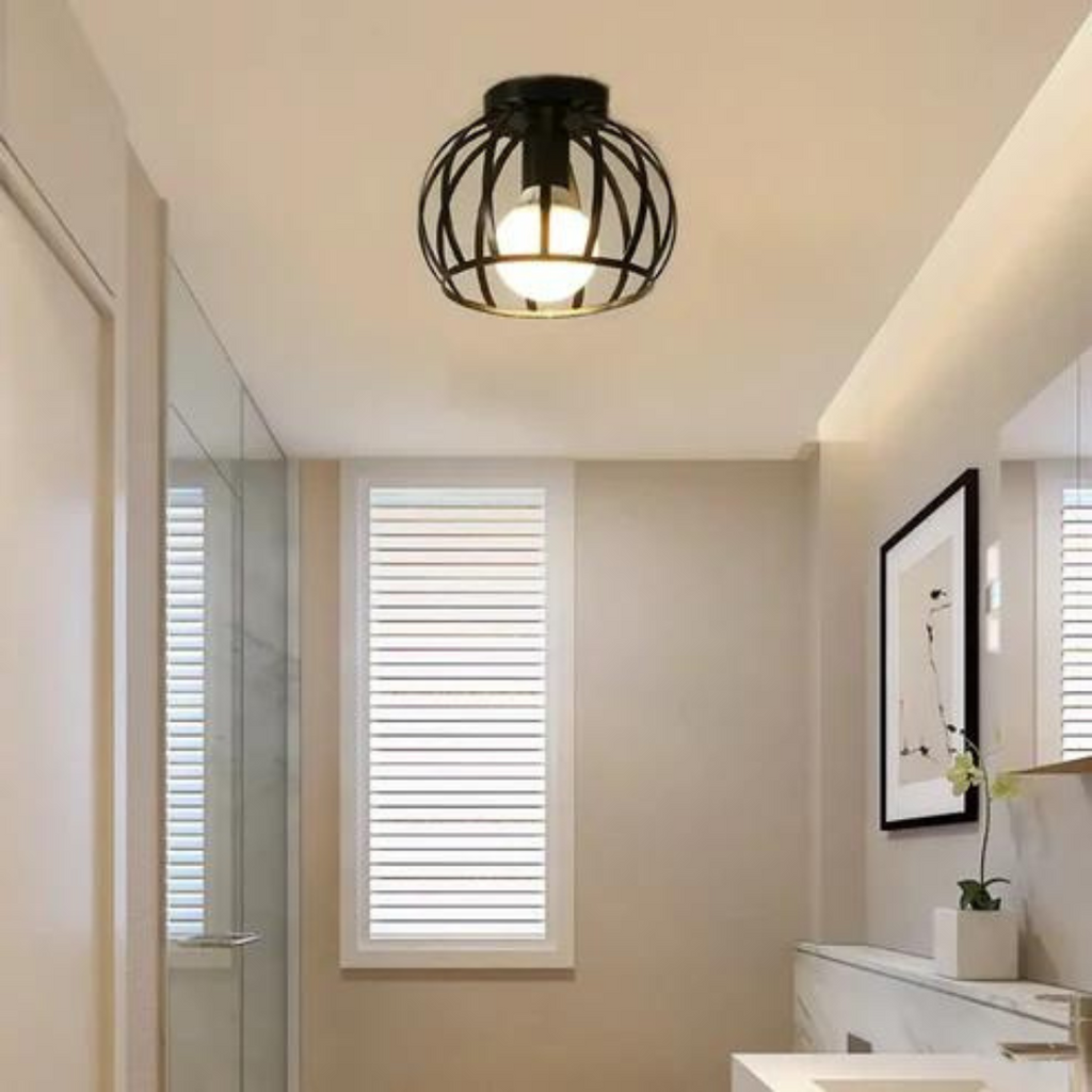 Trendy Industrial Ceiling Light with Open Design